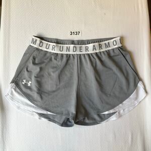 Under Armour Women Active Shorts size MD Loose Gray Elastic Waist Workout